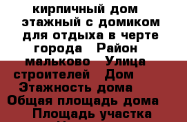 кирпичный дом 1 этажный с домиком для отдыха в черте города › Район ­ мальково › Улица ­ строителей › Дом ­ 61 › Этажность дома ­ 1 › Общая площадь дома ­ 100 › Площадь участка ­ 600 › Цена ­ 25 000 - Московская обл., Наро-Фоминский р-н, Наро-Фоминск г. Недвижимость » Дома, коттеджи, дачи аренда   . Московская обл.